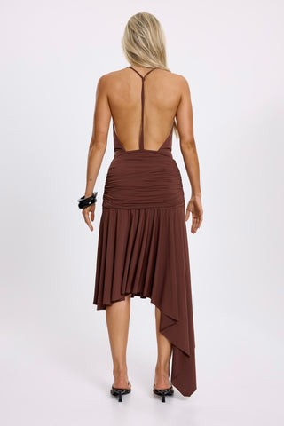 Ainara Brown Dress