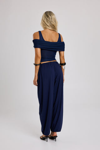 Emilia Navy Blouse