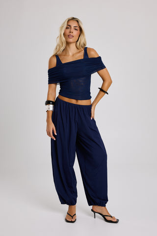 Emilia Navy Blouse