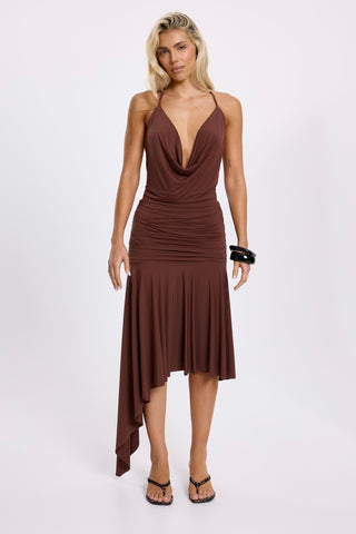 Ainara Brown Dress