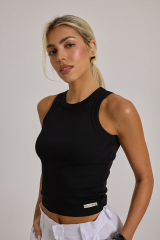 Nara Black Tank Top